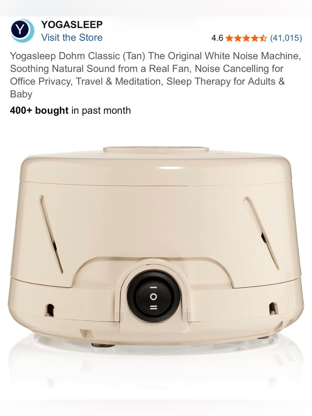 Yogasleep White Noise Machine Dohm Classic - Tan